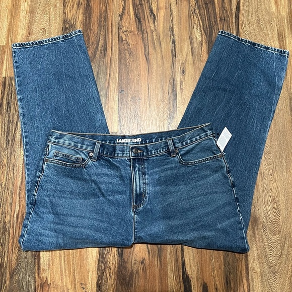Lands' End Classic Blue Jeans Size 18 NWT Good Quality Classic Jeans - Picture 2 of 4
